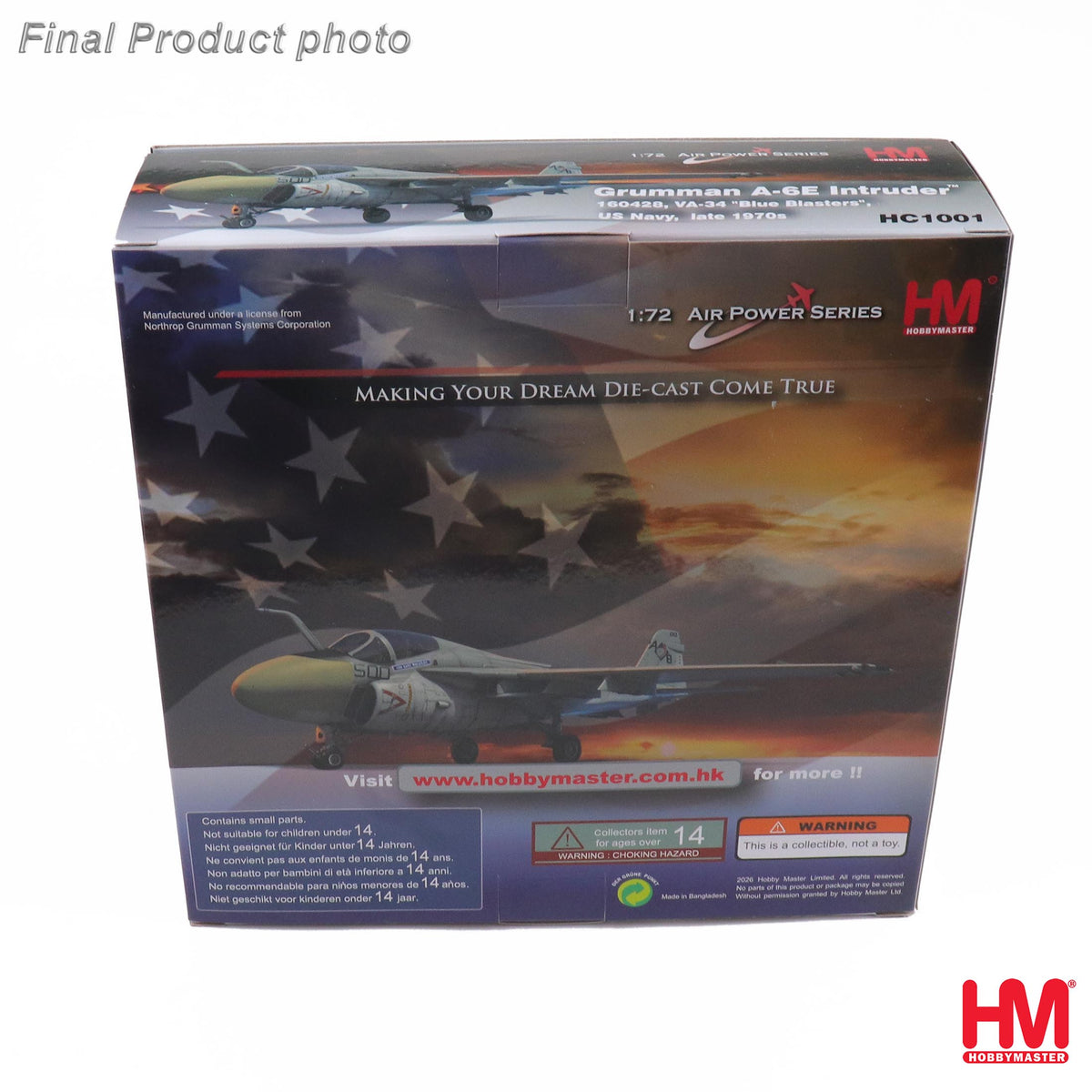 HOBBY MASTER A-6E INTRUDER 160428 VA-34 "BLUE BLASTERS" US NAVY LATE 1970S