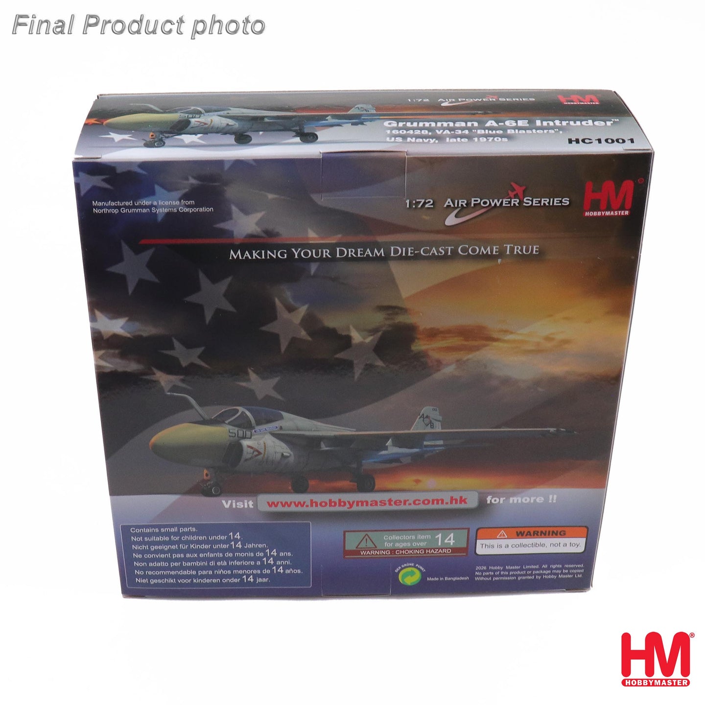 HOBBY MASTER A-6E INTRUDER 160428 VA-34 "BLUE BLASTERS" US NAVY LATE 1970S