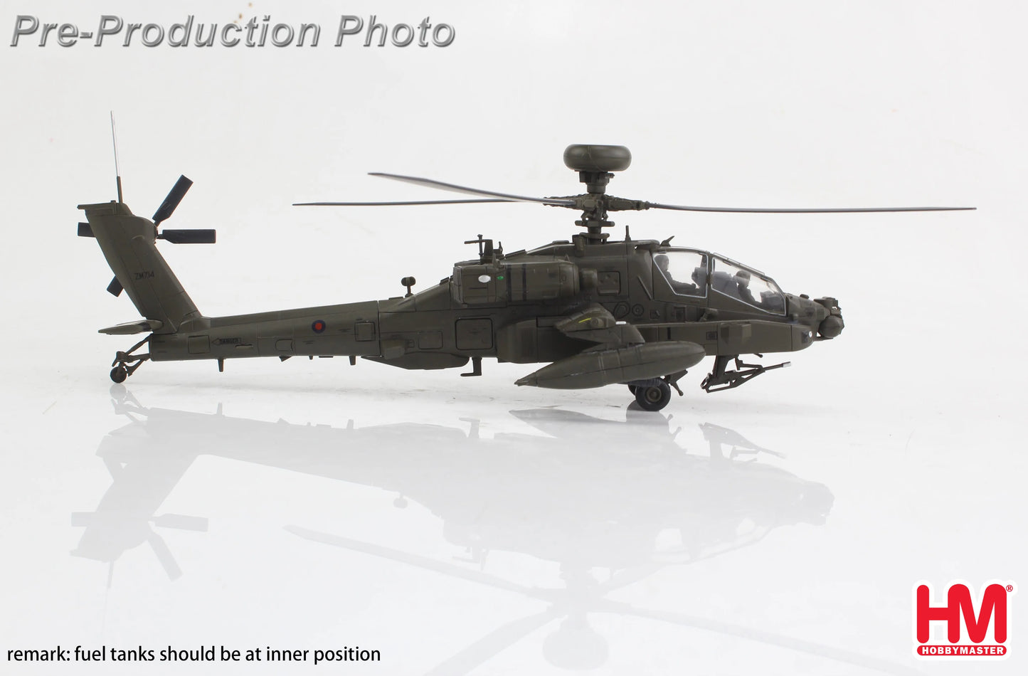 HOBBY MASTER AH-64E APACHE ECHO ZM714 BRITISH ARMY MIDDLE WALLOP 2022 UK CORE RANGE