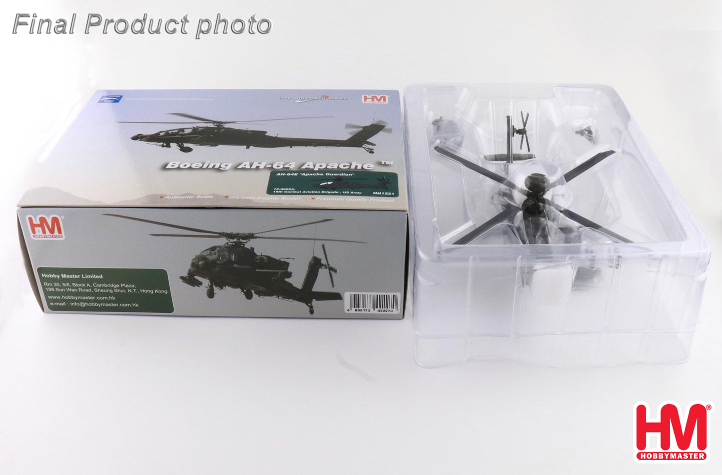 HOBBY MASTER AH-64E US ARMY 16TH COMBAT AVIATION BRIGADE 12-09025 "APACHE GUARDIAN"