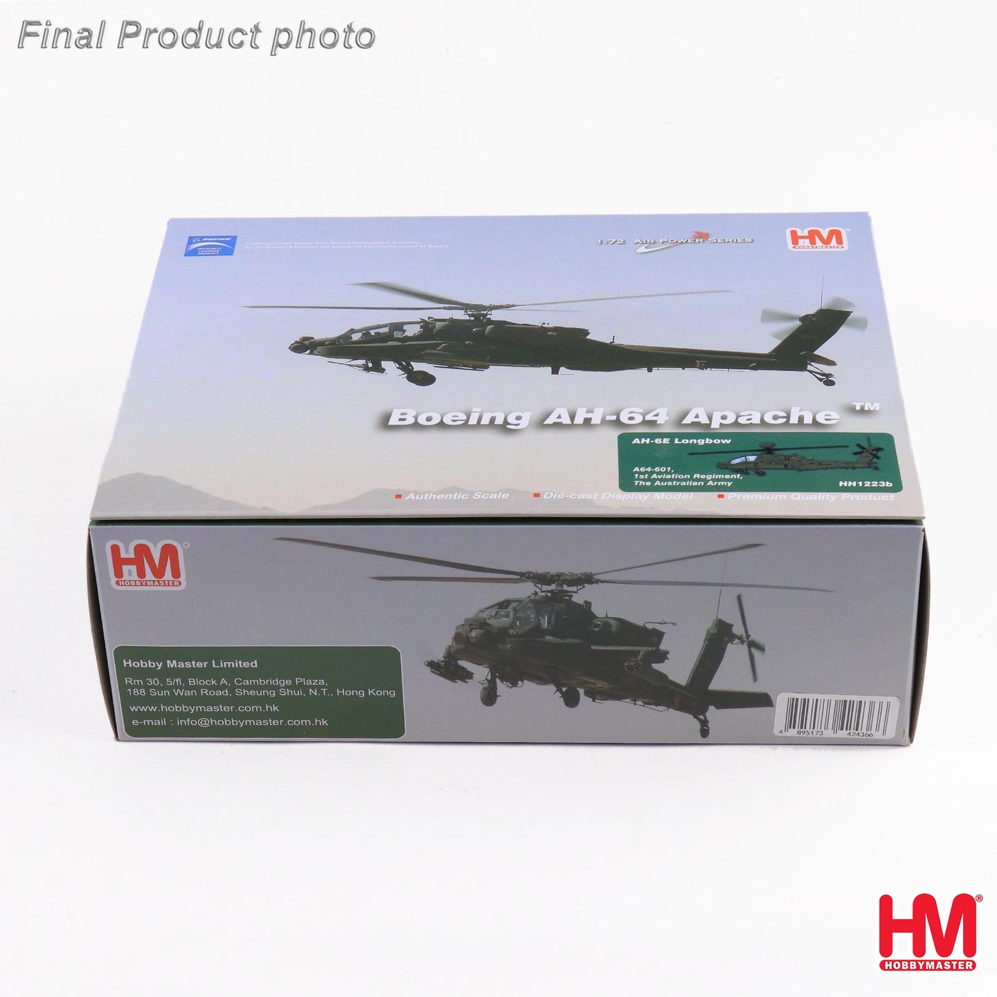 HOBBY MASTER AH-6E APACHE LONGBOW RAAF A64-601 "THE AUSTRALIAN ARMY" 1ST AVIATION REGIMENT