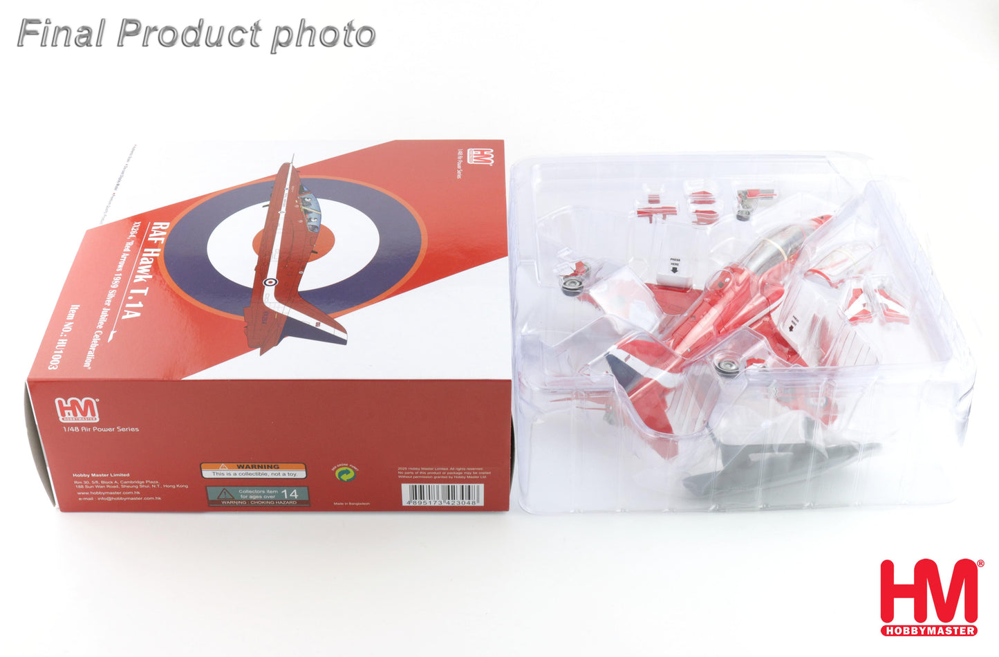 HOBBY MASTER HAWK T.1A RAF XX264 RED ARROWS "1989 SILVER JUBILEE CELEBRATION"