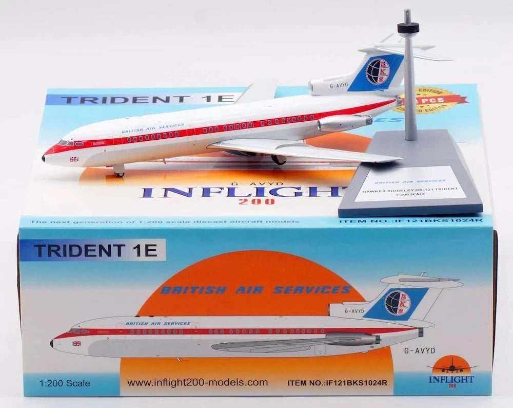 INFLIGHT 200 HS-121 TRIDENT 1E BRITISH AIR SERVICES (BAS) REG: G-AVYD