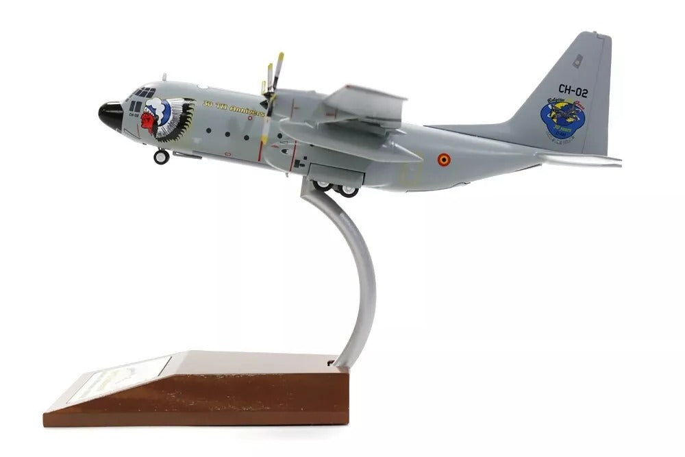INFLIGHT C-130 HERCULES BELGIUM AIR FORCE "30TH ANNIVERSARY" REG: CH-02