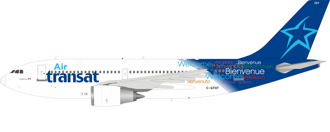 INFLIGHT 200 A310-304 AIR TRANSAT REG: C-GFAT WITH STAND