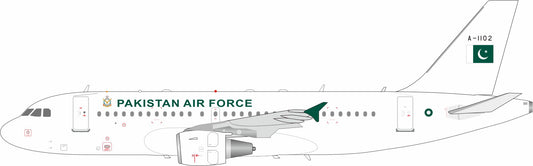 INFLIGHT 200 IF319PAF102 1/200 AIRBUS A319-112 PAKISTAN AIR FORCE REG: A-1102 WITH STAND (PLEASE NOTE THIS ITEM IS AVAILABLE FOR PRE ORDER)