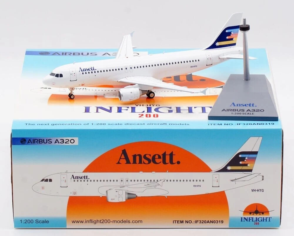 INFLIGHT 200 A320-211 ANSETT AIRLINES OF AUSTRALIA REG: VH-HYG