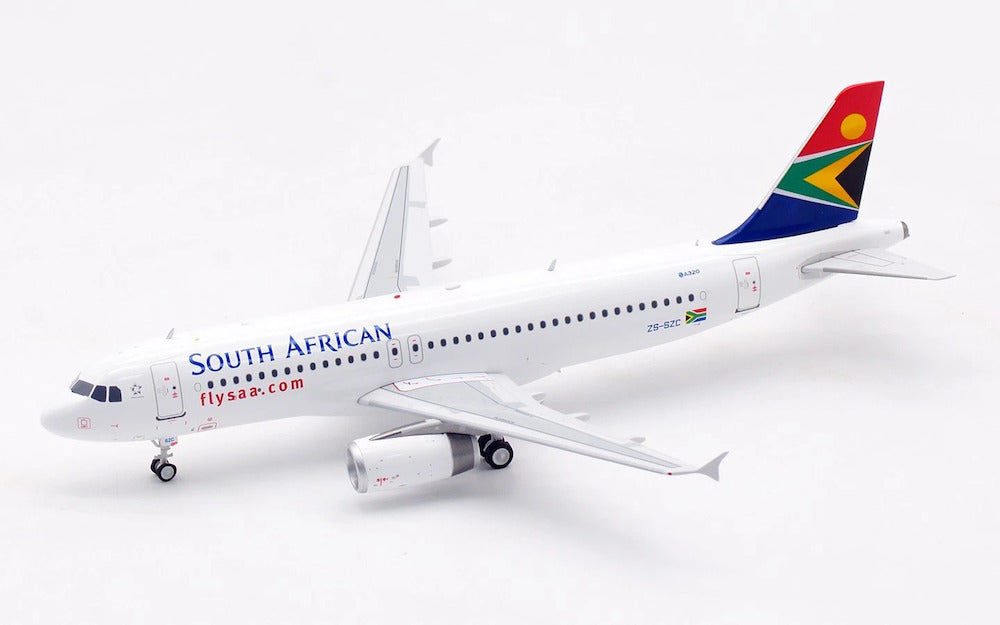 INFLIGHT 200 A320-232 SOUTH AFRICAN AIRWAYS REG: ZS-SZC WITH STAND