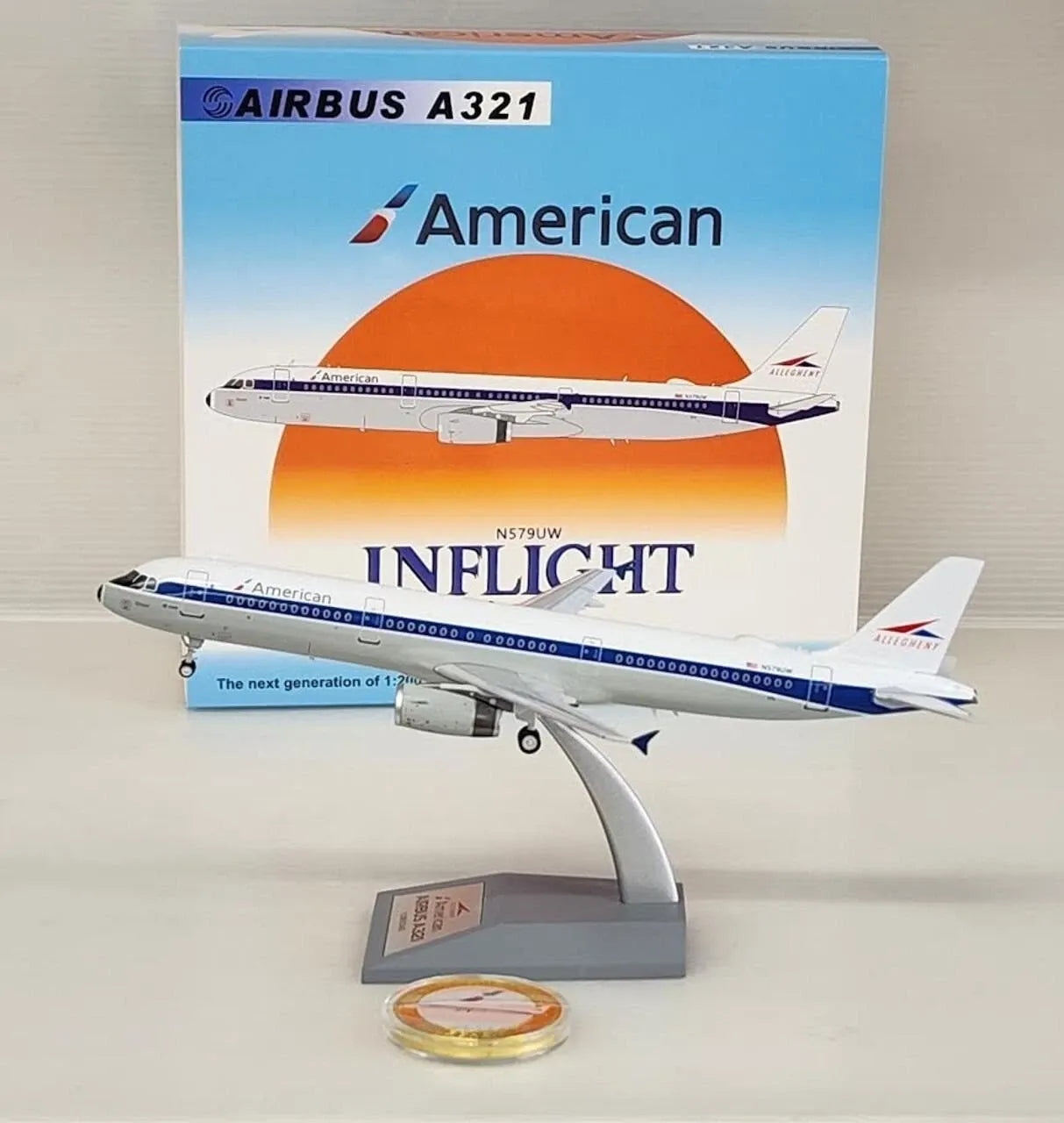 INFLIGHT 200 A321-231 AMERICAN AIRLINES REG: N579UW AND COLLECTORS COIN