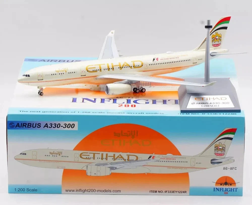 INFLIGHT 200 A330-343 ETIHAD AIRWAYS "F-1 LOGO" REG: A6-AFC (LIMITED 75 MODELS)