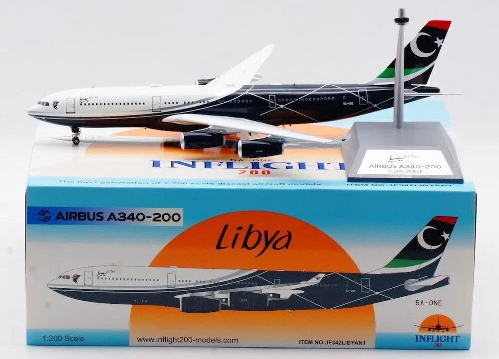 INFLIGHT 200 A340-200 LIBYAN REG: 5A-ONE
