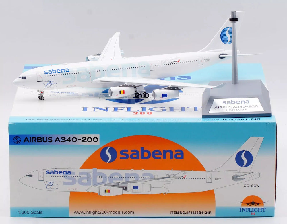 INFLIGHT 200 A340-211 SABENA "75 YEAR" REG: OO-SCW (LIMITED 75 MODELS)