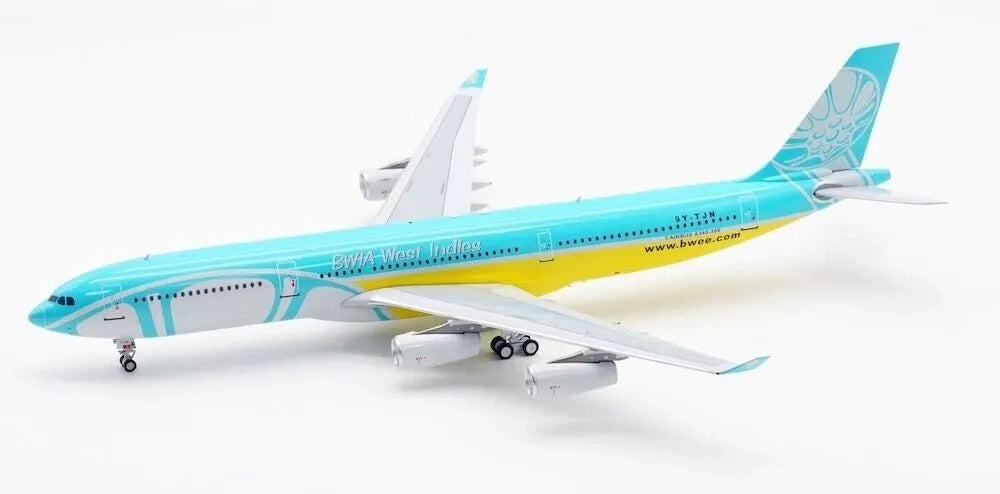 INFLIGHT 200 A340-313 BWIA WEST INDIES AIRWAYS "WWW.BWEE.COM" REG: 9Y-TJN