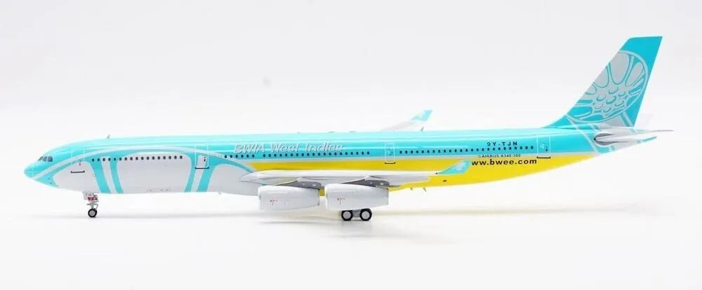 INFLIGHT 200 A340-313 BWIA WEST INDIES AIRWAYS "WWW.BWEE.COM" REG: 9Y-TJN