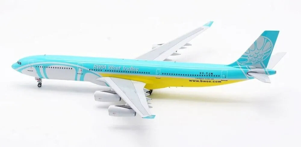 INFLIGHT 200 A340-313 BWIA WEST INDIES AIRWAYS "WWW.BWEE.COM" REG: 9Y-TJN