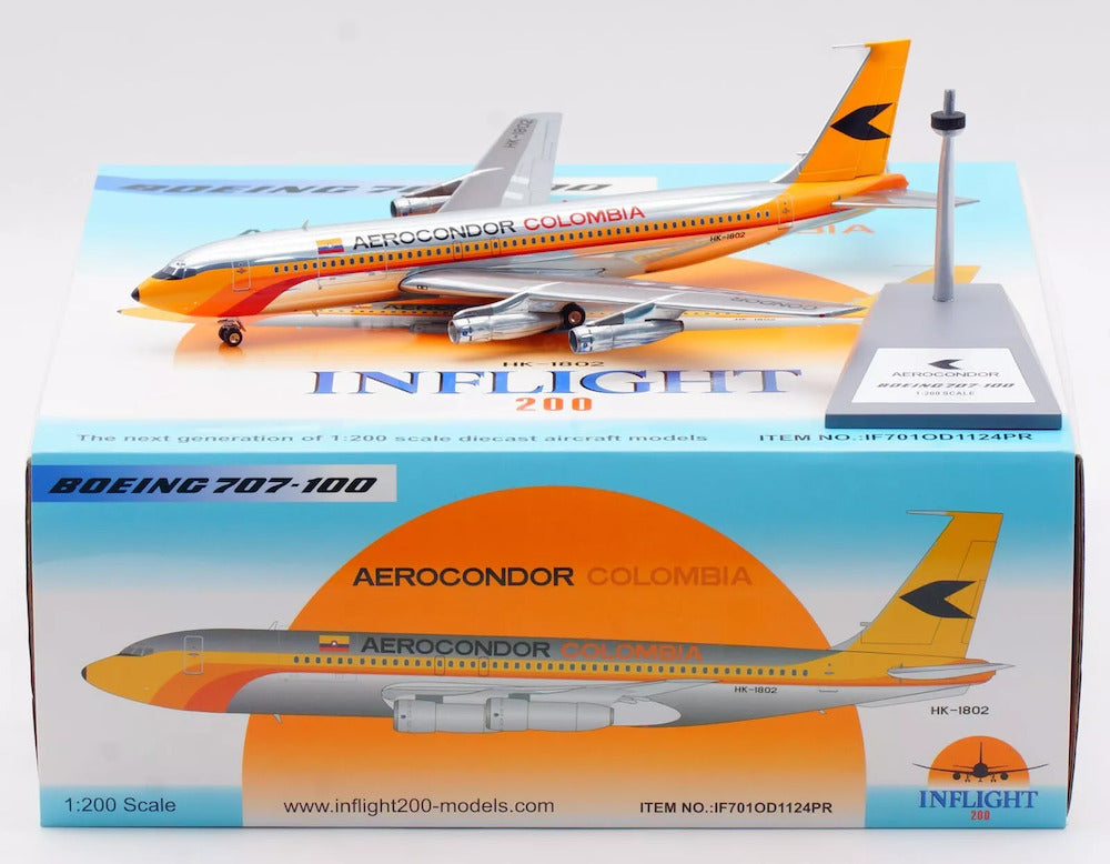 INFLIGHT 200 B707-123(B/F) AEROCONDOR COLOMBIA REG: HK-1802 (LIMITED 60 MODELS)