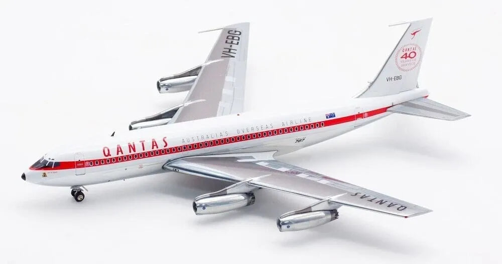 INFLIGHT 200 B707-100 QANTAS "40 YEARS OF SERVICE" REG: VH-EBG POLISHED