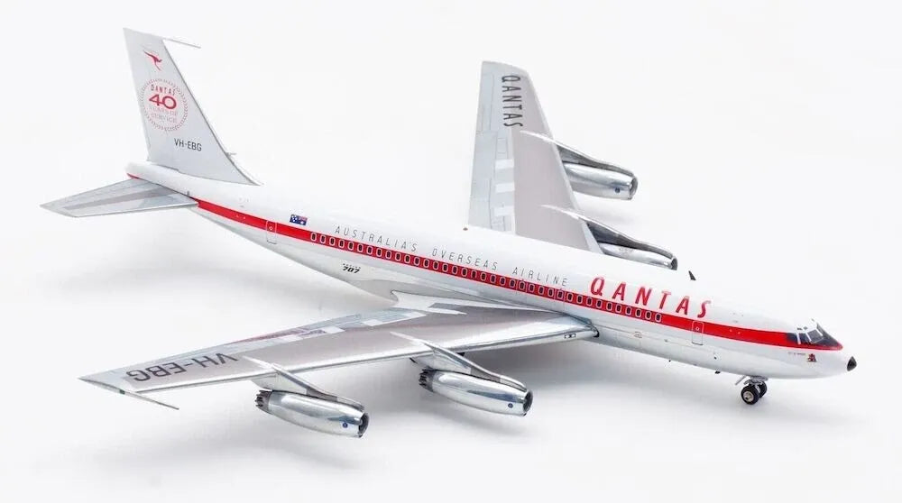 INFLIGHT 200 B707-100 QANTAS "40 YEARS OF SERVICE" REG: VH-EBG POLISHED