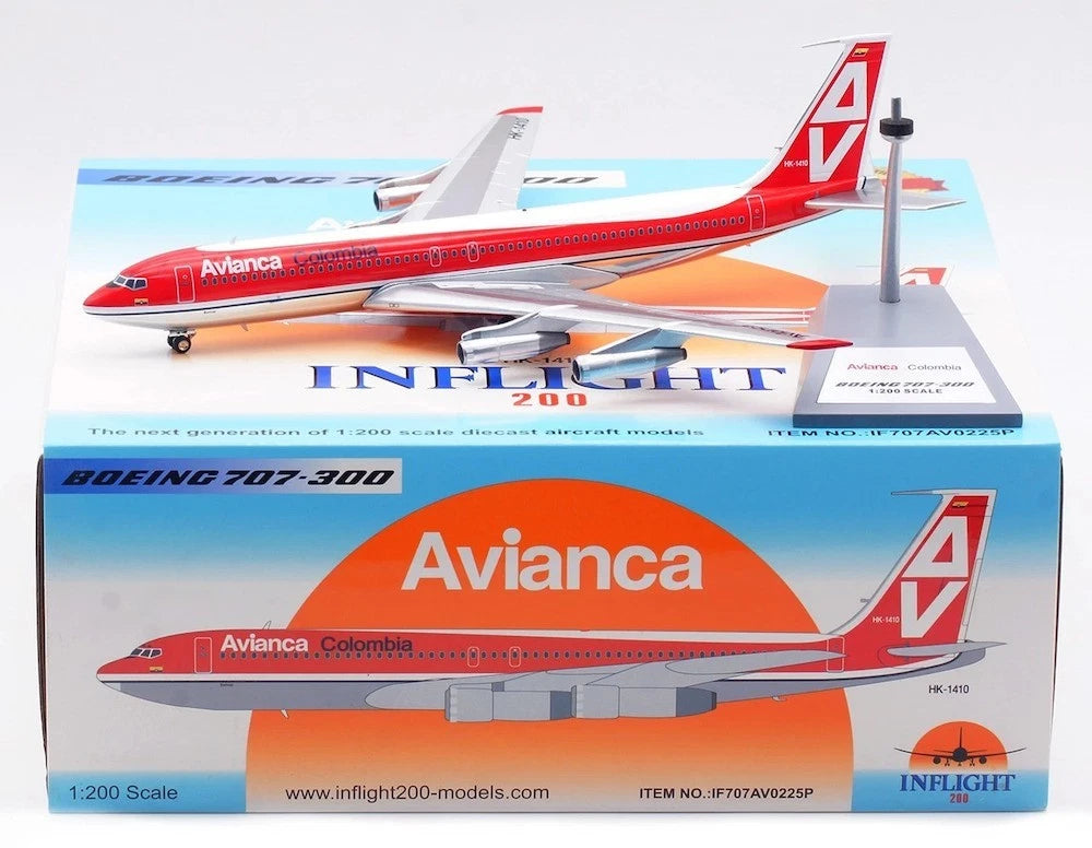 INFLIGHT 200 B707-359B AVIANCA (POLISHED) REG: HK-1410