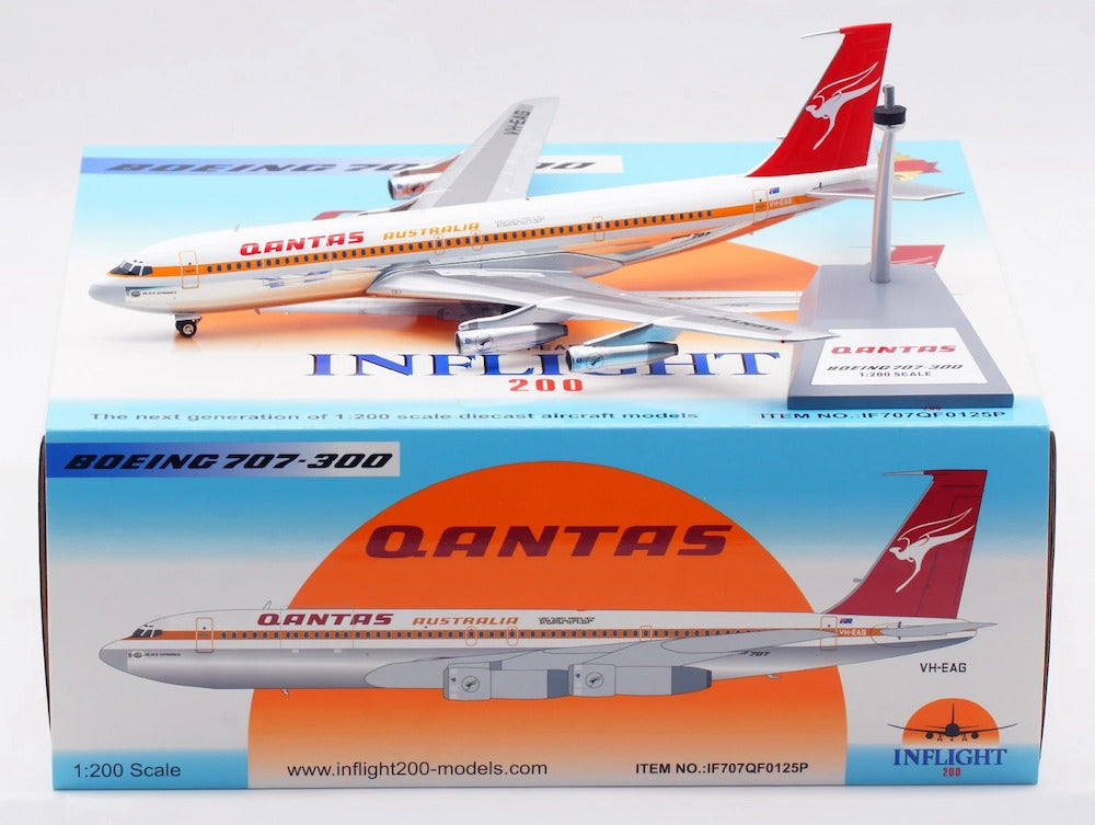 INFLIGHT 200 B707-338C QANTAS "LAST FLIGHT" (POLISHED) REG: VH-EAG