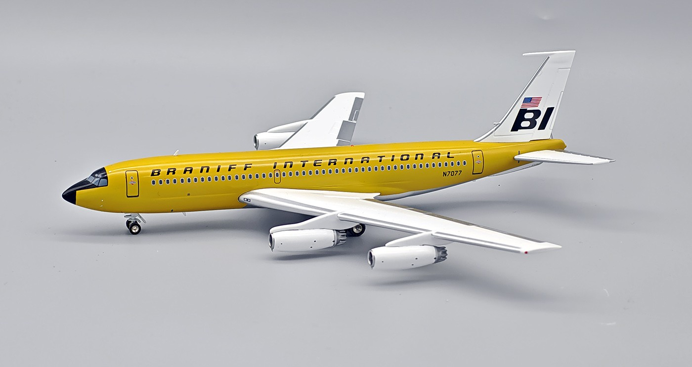 INFLIGHT 200 B720-027 SUPER JET BRANIFF "OCHRE" 720 REG: N7077