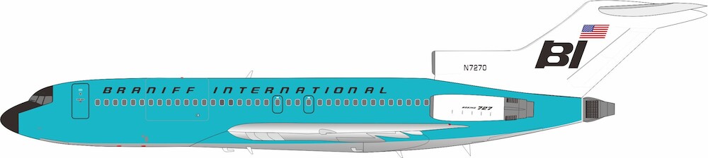 INFLIGHT 200 B727-27C BRANIFF INTERNATIONAL "TURQUOISE" REG: N7270