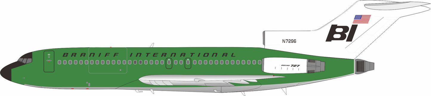 INFLIGHT 200 B727-27C BRANIFF INTERNATIONAL "PANAGRA GREEN" REG: N7296