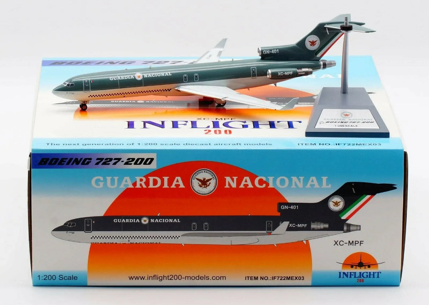 INFLIGHT 200 GUARDIA NACIONAL MEXICO B727-264/ADV REG: XC-MPF