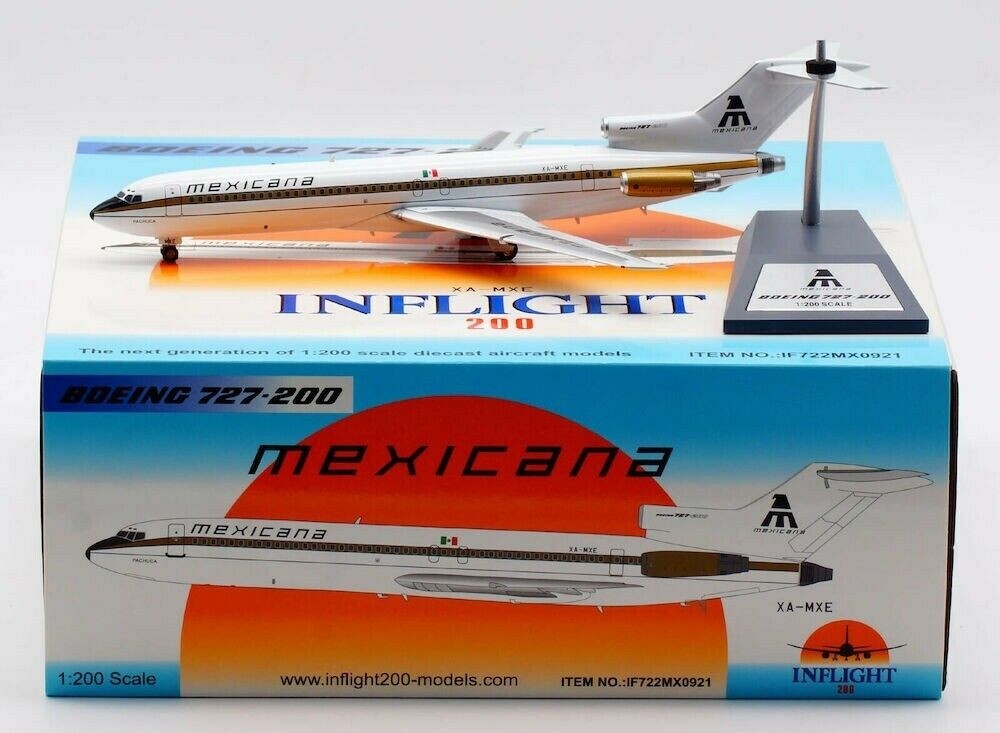 INFLIGHT 200 B727-200 MEXICANA REG: XA-MXE