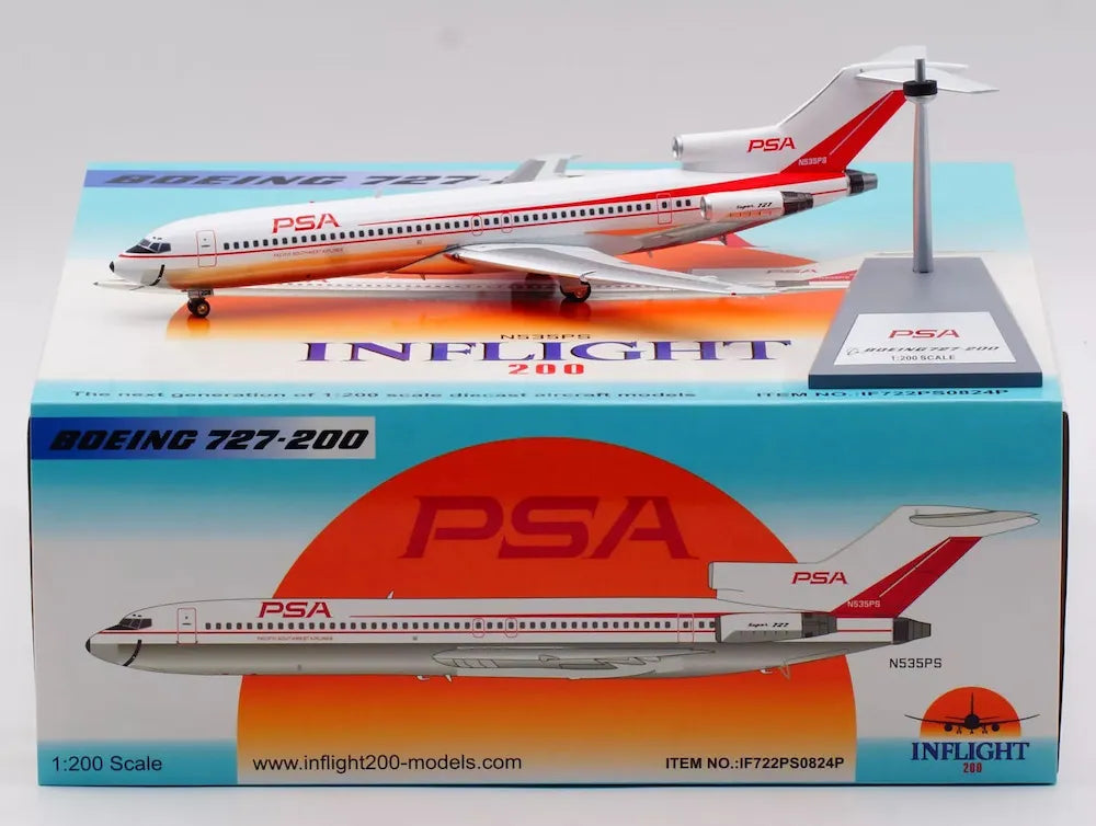 INFLIGHT 200 B727-200 (PSA) PACIFIC SOUTHWEST AIRLINES (POLISHED) REG: N535PS