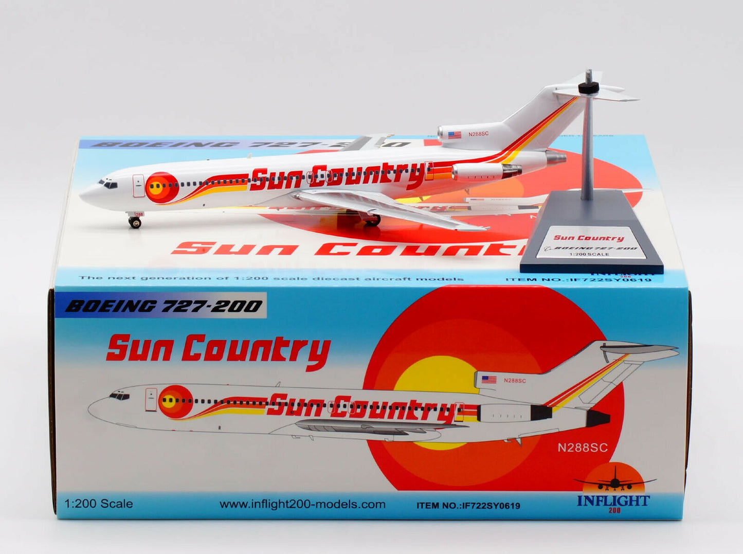 INFLIGHT 200 B727-200 SUN COUNTRY AIRLINES REG: N288SC