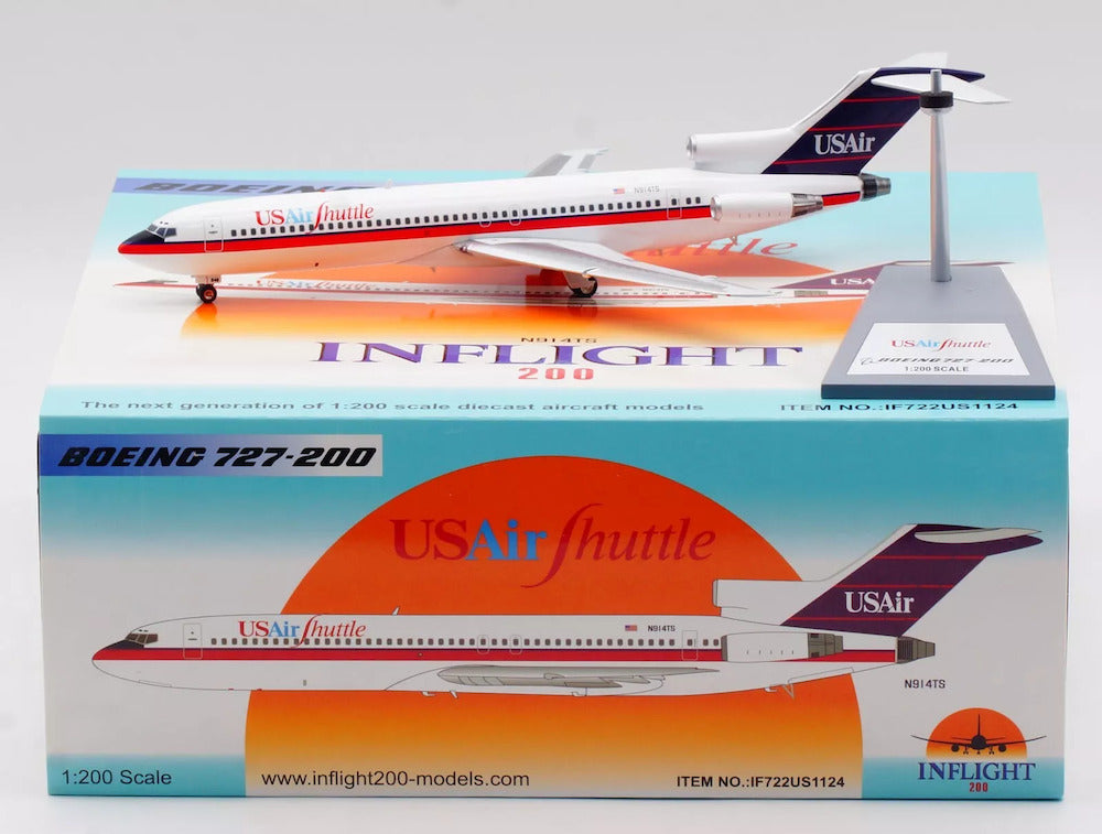 INFLIGHT 200 B727-200 US AIR SHUTTLE REG: N914TS