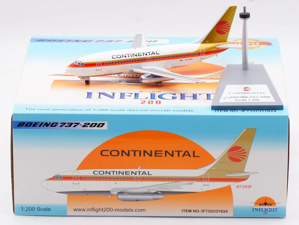 INFLIGHT 200 B737-200 CONTINENTAL AIRLINES REG: N7389F