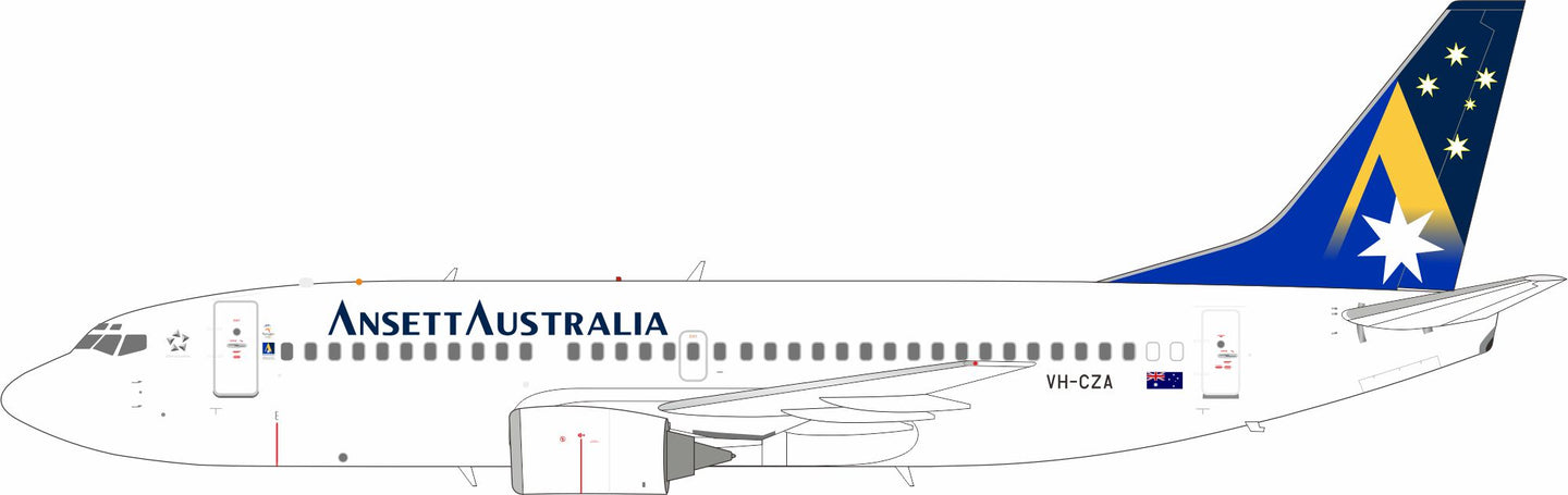 INFLIGHT 200 B737-377 ANSETT AUSTRALIA AIRLINES REG: VH-CZA