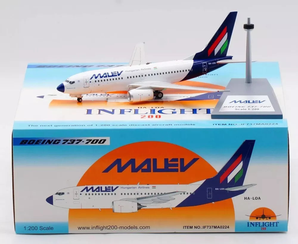 INFLIGHT 200 B737-7Q8 MALEV HUNGARIAN AIRLINES REG: HA-LOA