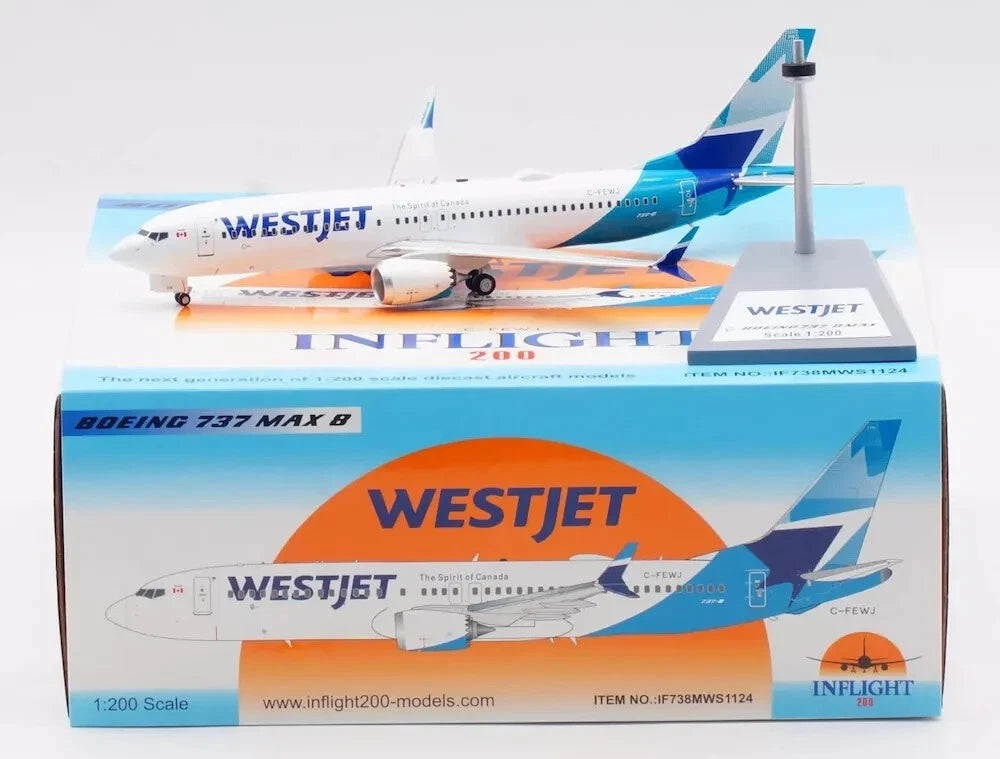 INFLIGHT 200 B737-8 MAX WESTJET REG: C-FEWJ