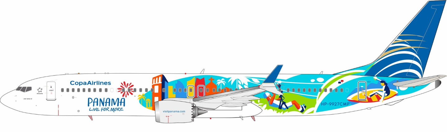 INFLIGHT 200 B737-9 MAX COPA AIRLINES "PANAMA LIVE FOR MORE" REG: HP-9927CMP