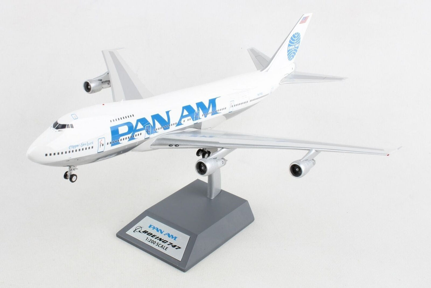 INFLIGHT 200 B747-122(SF) PAN AMERICAN WORLD AIRWAYS (PAN AM) (POLISHED) REG: N4710U