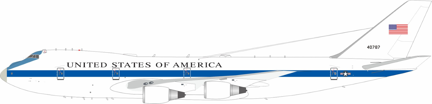 INFLIGHT 200 E-4A (747-200B) US AIR FORCE REG: 74-0787