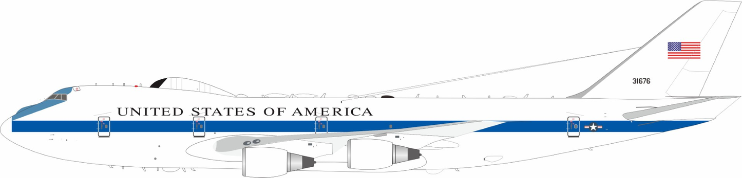 INFLIGHT 200 E-4B (747-200B) US AIR FORCE REG: 73-1676
