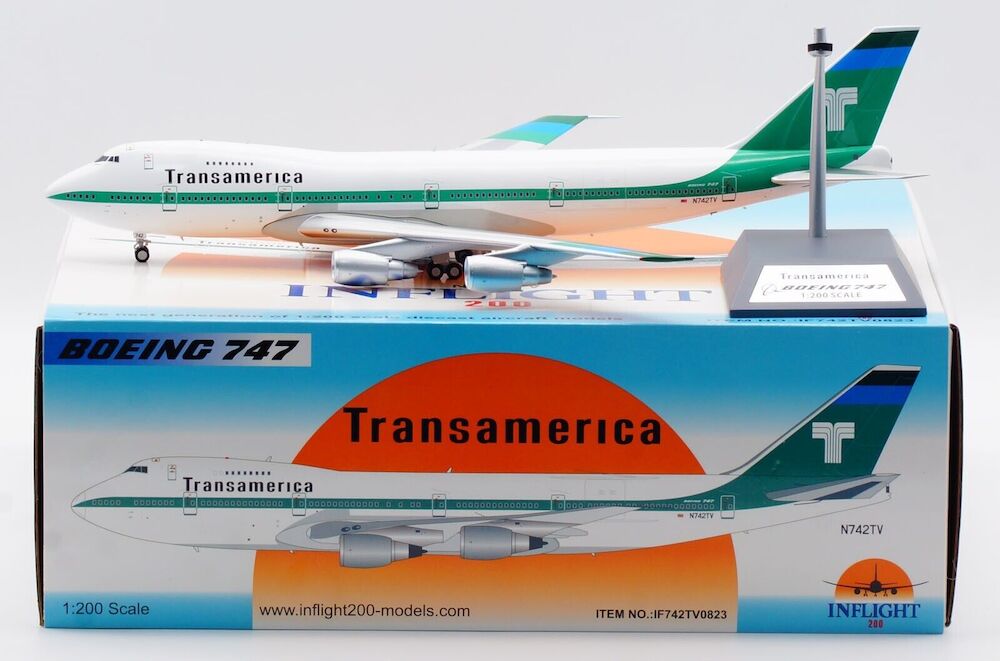 INFLIGHT 200 B747-200 TRANSAMERICA AIRLINES REG: N742TV