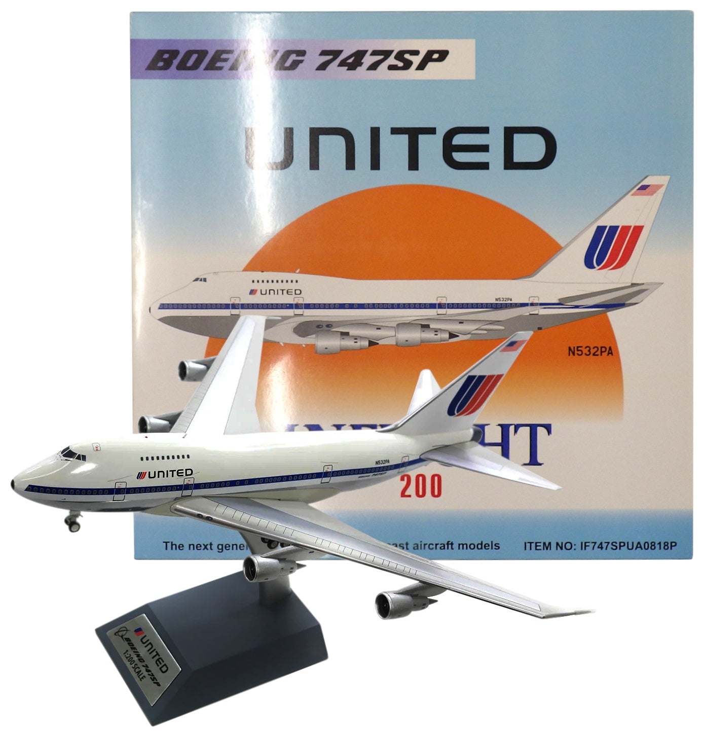 INFLIGHT 200 B747SP UNITED AIRLINES REG: N532PA