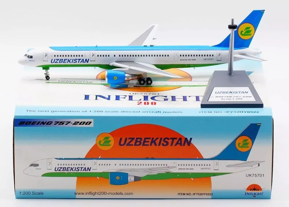 INFLIGHT 200 B757-23P UZBEKISTAN AIRWAYS REG: UK75701