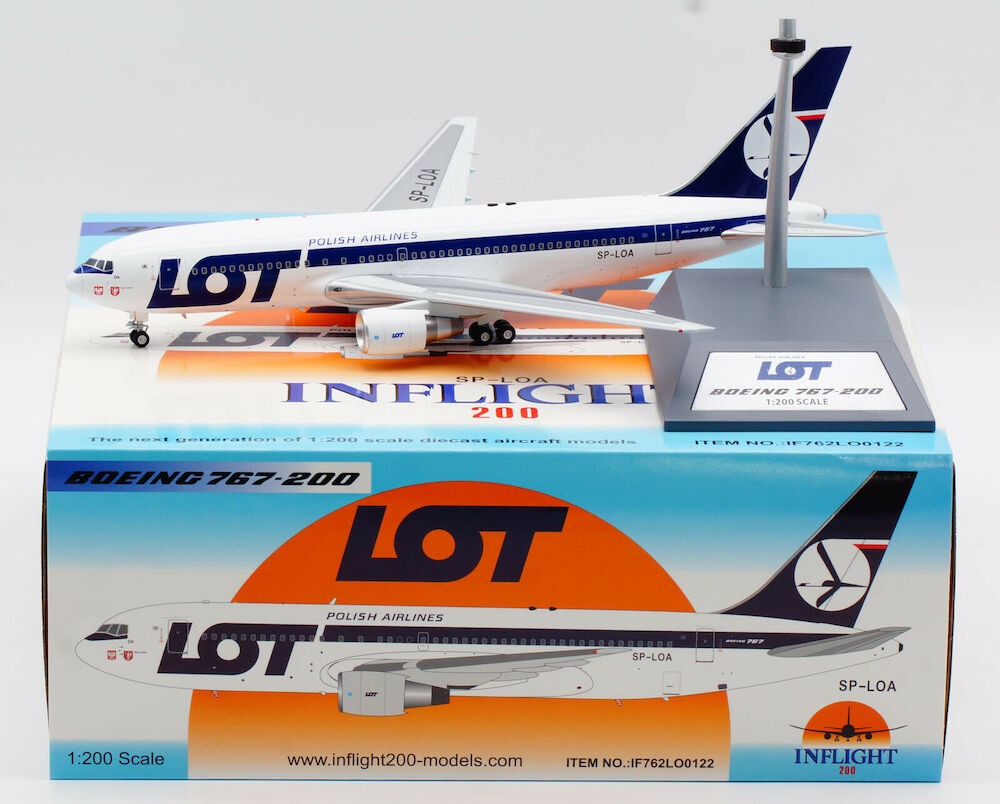 INFLIGHT 200 B 767 LOT POLISH AIRLINES REG: SP-LOA WITH STAND