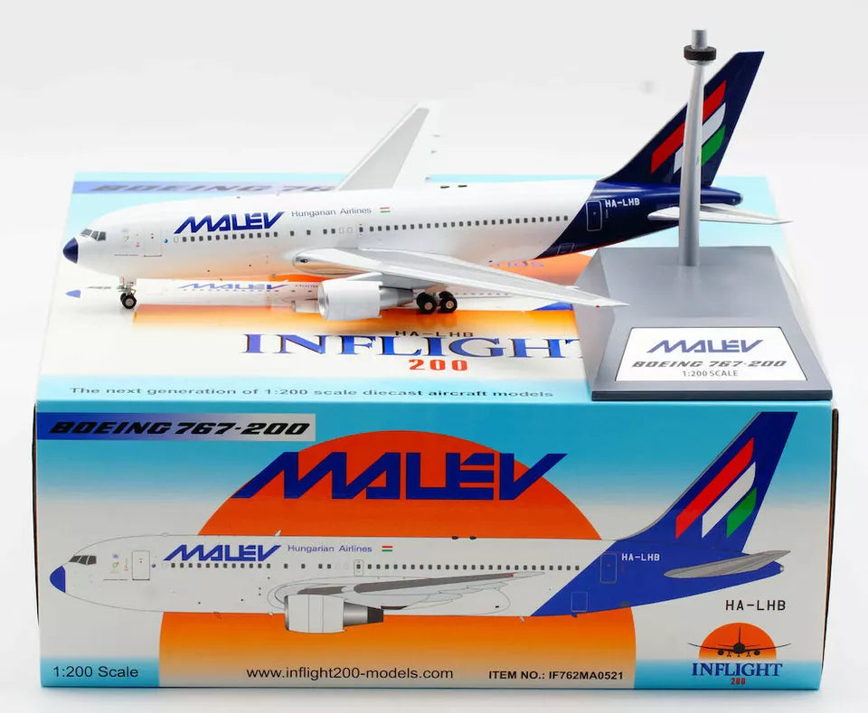 INFLIGHT 200 B767-200 MALEV HUNGARIAN AIRLINES REG: HA-LHB
