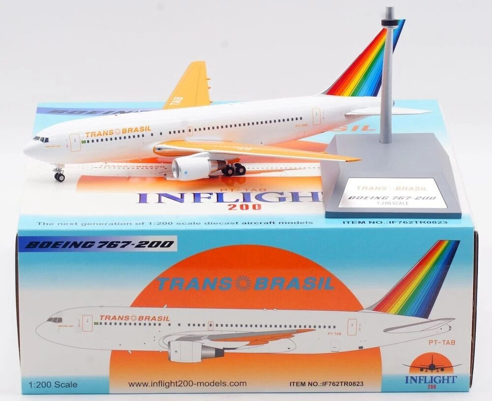 INFLIGHT 200 B767-200 TRANS BRAZIL NEW COLOURS REG: PT-TAB