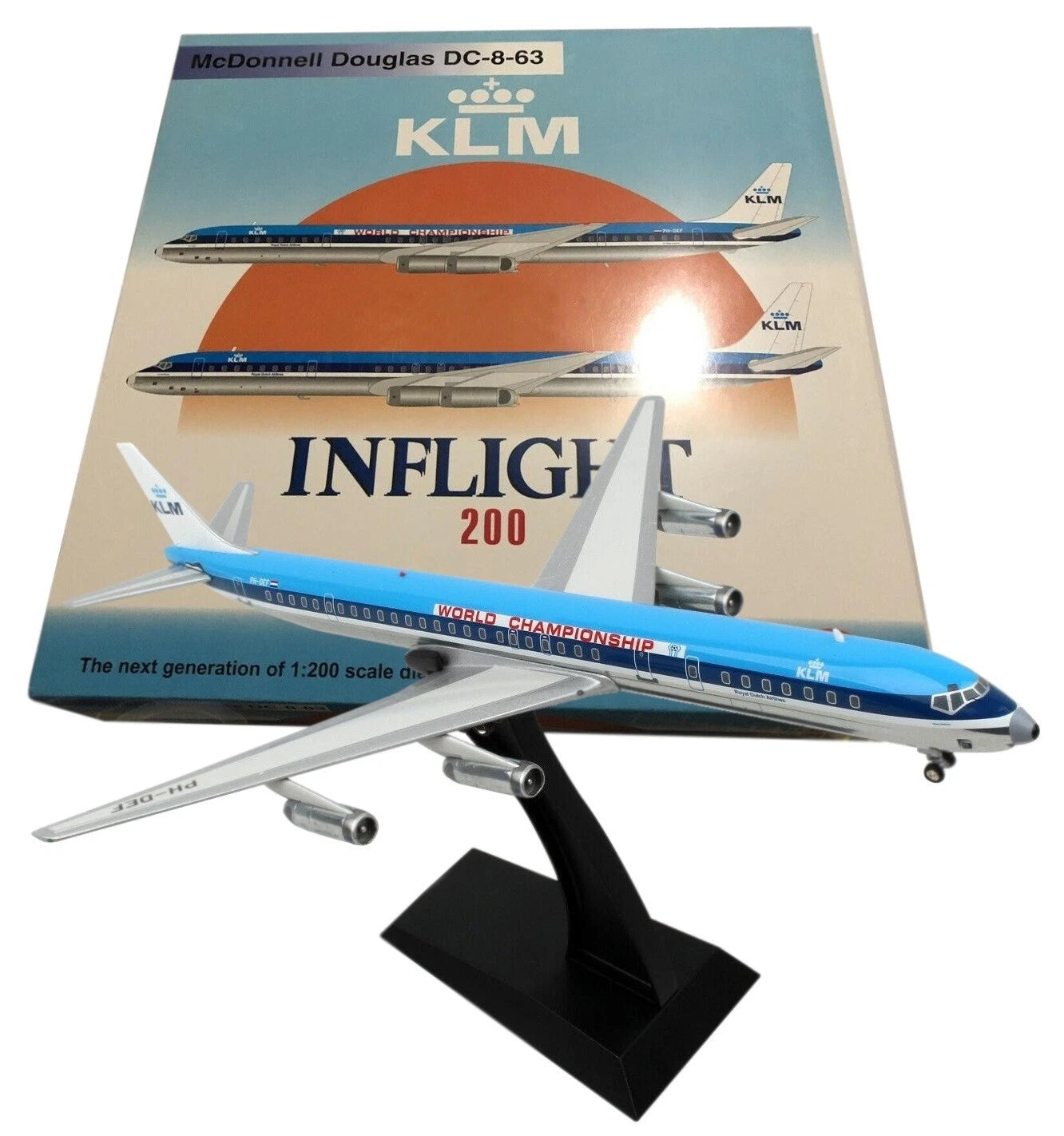 INFLIGHT 200 DC-8-63 KLM "WORLD CHAMPIONSHIP" REG: PH-DEF