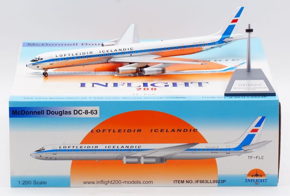 INFLIGHT 200 DC-8-63CF LOFTLEIDIR ICELANDIC (POLISHED) REG: TF-FLC