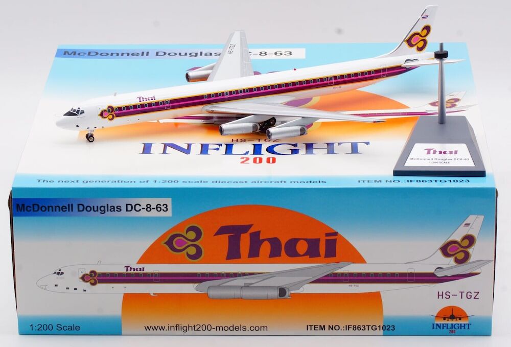 INFLIGHT 200 DC-8-63 THAI AIRWAYS INTERNATIONAL REG: HS-TGZ LTD (84 MODELS)