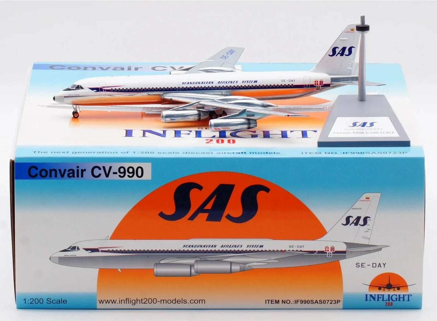 INFLIGHT 200 CONVAIR CV-990 SCANDINAVIAN AIRLINES REG: SE-DAY